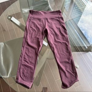 Lululemon Cropped Leggings in Plum, size 8